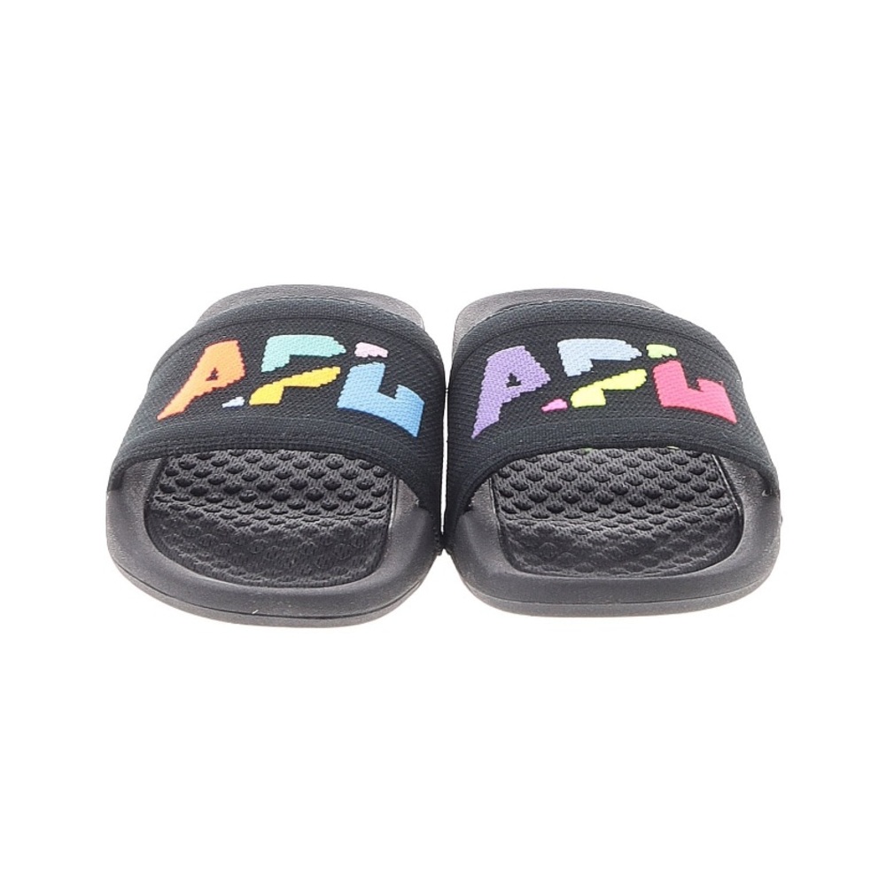 NIB APL Slide Sandals - Black with Multicolor Accents lowest price no offers